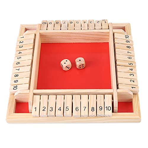 Spielzeugbrett 22×22×4 Pädagogisches Hölzernes Zahlenbrett Familientraditionelles Spiel Trinkwürfelspielzeug Familienbrettspiel Kompendiumspielzeug von Sunisfa