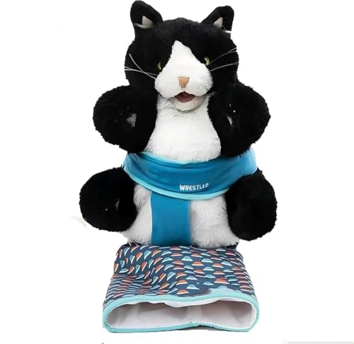 Kämpfende Katzen-Puppen, 2025 neue Handpuppen für Katzen, Plüschspielzeug, Kampfspielzeug für Katzen mit robuster Polsterung, Spielzeug für Kätzchen für Training und Bewegung von SunjianAMZ