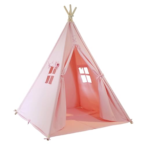 SUNNY Alba Tipizelt für Kinder in Rosa | Indianer/Tipi/Wigwam Zelt mit Boden für Kinderzimmer | Spielzelt aus Baumwolle 120x120 cm SUNNY Alba Tipizelt für Kinder in Rosa | Indianer/Tipi/Wigwam Zelt mit Boden für Kinderzimmer | Spielzelt aus Baumwolle 120x120 cm von Sunny