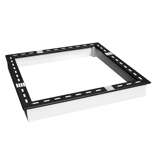 SUNNY Sandkasten Sandy aus Holz mit Abdeckplane | Sand Kasten in Schwarz & Weiß mit Straßenmotiv & Abdeckung für Kinder | 127 x 127 cm von Sunny
