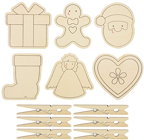 Sunnysue 101-18 Holzklammern Santa & Co., 6tlg, Natur Sunnysue 101-18 Holzklammern Santa & Co., 6tlg, Natur von Sunnysue