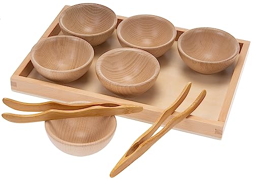 Sunnysue 400-33 Sortiertablett ohne Kugeln inkl. 6 Schalen u. 2 Pinzetten, 9tlg, Natur von Sunnysue