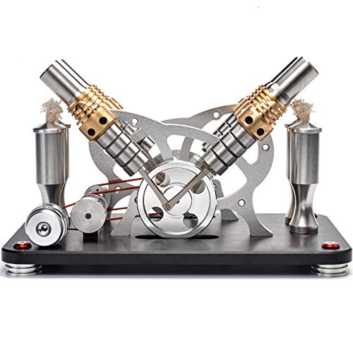 Sunnytech Heißluft-Stirlingmotor, pädagogischer Strom, 4-Zylinder-Generator, bunte LED, M16-V4-D Sunnytech Heißluft-Stirlingmotor, pädagogischer Strom, 4-Zylinder-Generator, bunte LED, M16-V4-D von Sunnytech