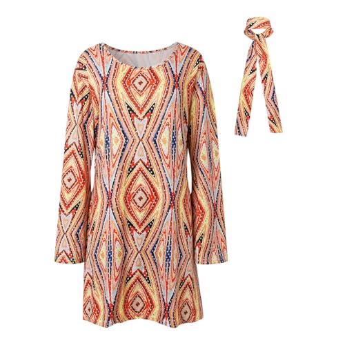 Sunnyuk Hippie Kostüm Damen Kleid, Karneval Kostüm Damen Hippie Kleid, 70er Jahre Outfit Damen Kleid, Flower Power Kleidung Damen, Disco Outfit Damen, Faschingskostüme Damen, Hippie Kleidung Damen, Sunnyuk Hippie Kostüm Damen Kleid, Karneval Kostüm Damen Hippie Kleid, 70er Jahre Outfit Damen Kleid, Flower Power Kleidung Damen, Disco Outfit Damen, Faschingskostüme Damen, Hippie Kleidung Damen, von Sunnyuk