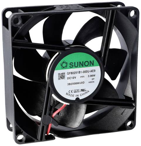 Sunon GE80252B3-000U-AE9 Axiallüfter 24 V/DC 90.02 m³/h (L x B x H) 25 x 80 x 80mm von Sunon