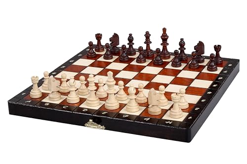 Sunrise Chess | Kleines Lux Magnetschach | Figuren mit Magnet | Perfekt für unterwegs | Komfortables Gameplay | Traditioneller Look | Aus Holz | Gut ausbalanciert Sunrise Chess | Kleines Lux Magnetschach | Figuren mit Magnet | Perfekt für unterwegs | Komfortables Gameplay | Traditioneller Look | Aus Holz | Gut ausbalanciert von Sunrise Chess & Games