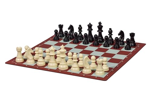 Sunrise Chess Reiseschachset – Sunrise Chess Professionelles Turnierset mit Kunststofffiguren, Rollschachbrett und Tragetasche für begeisterte Schachspieler Sunrise Chess Reiseschachset – Sunrise Chess Professionelles Turnierset mit Kunststofffiguren, Rollschachbrett und Tragetasche für begeisterte Schachspieler von Sunrise Chess & Games