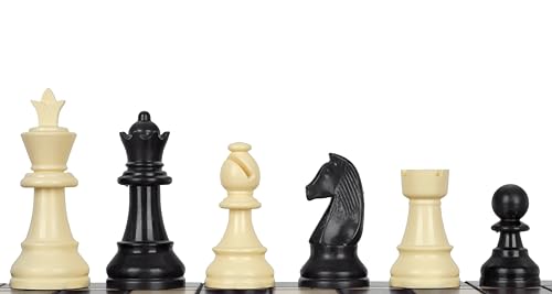 Sunrise Chess Staunton 6 Schachfiguren aus Kunststoff – Leicht, langlebig und perfekt für unterwegs (Königshöhe 95 mm) von Sunrise Chess & Games