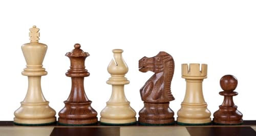 Sunrise Chess & Games American Classic Akazie/Buchsbaum 3,5 Zoll Geschnitzte Holzschachfiguren - Handgefertigte Meisterwerke von Sunrise Chess & Games