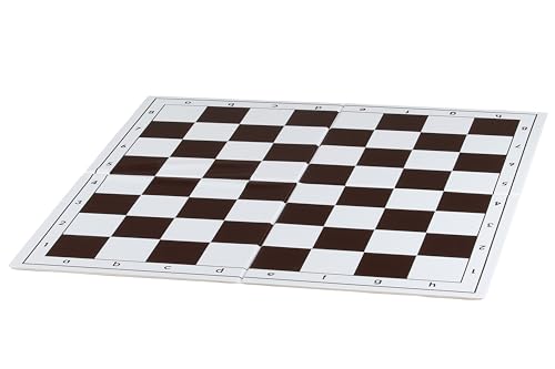 Sunrise Chess & Games Doppelt Faltbare Schachbrett aus Kunststoff, Nr. 6 Weiß-Braun von Sunrise Chess & Games