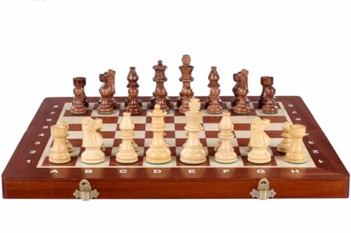 Sunrise Chess & Games - Französisches Staunton Gold Schachspiel Nr. 4, 42x42 cm von Sunrise Chess & Games