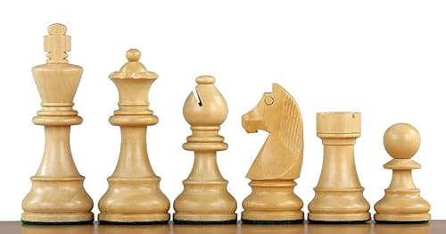 Sunrise Chess & Games German Knight Akazie/Buchsbaum 3,75 Zoll Schachfiguren mit zusätzlichen Damen von Sunrise Chess & Games