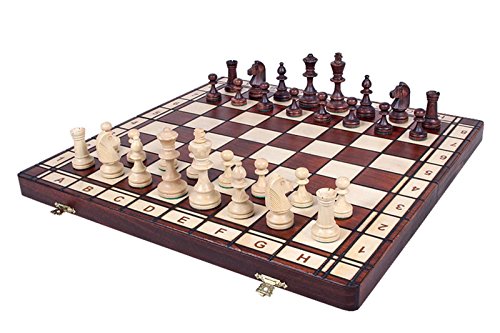 Sunrise Chess & Games Hochwertige dekorative handgefertigte hölzerne Schach Set Amsterdam 40cm x 40cm von Sunrise Chess & Games