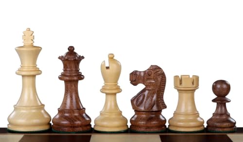 Sunrise Chess & Games Reykjavik Schachfiguren - Akazie & Buchsbaum, 3,75 Zoll, Schwer, Handgeschnitzt, Klassisches Turnierdesign von Sunrise Chess & Games