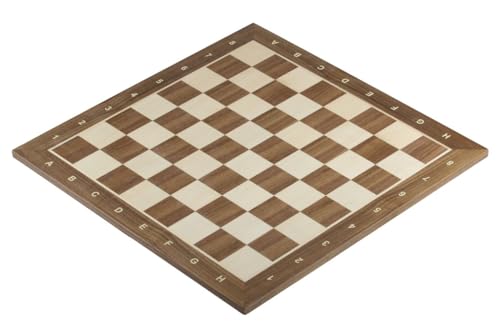 Sunrise Chess & Games Schachbrett Nr. 4 - Walnuss/Ahorn Intarsie mit Beschriftung, Elegantes Design Sunrise Chess & Games Schachbrett Nr. 4 - Walnuss/Ahorn Intarsie mit Beschriftung, Elegantes Design von Sunrise Chess & Games