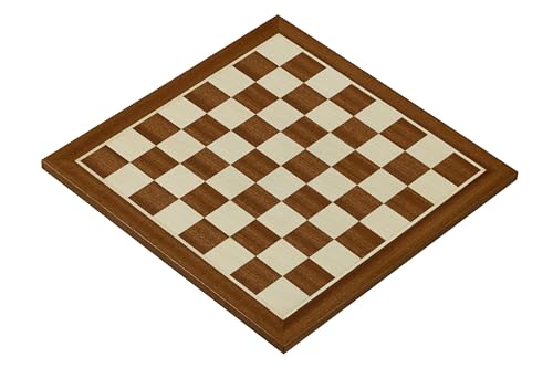Sunrise Chess & Games Turnierschachbrett - Mahagoni/Ahorn Intarsie, 38 mm Feld, Kompakt von Sunrise Chess & Games