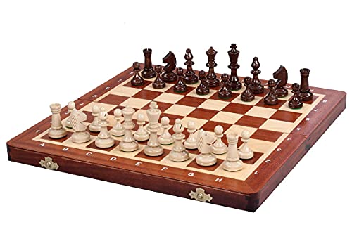 Sunrise Chess & Games - Turnierschachspiel Nr. 3 Intarsiert 35x35cm, Kunstvolle Handarbeit von Sunrise Chess & Games