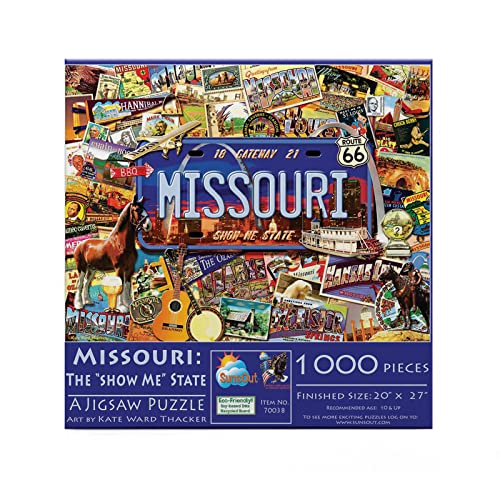 Puzzle SunsOut - Kate Ward Thacker: Missouri - The 'Show Me' State, 1.000 piese (Sunsout-70038) von SunsOut