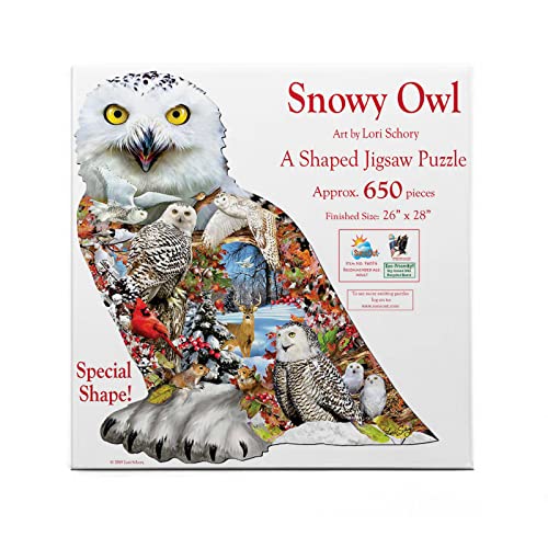 Puzzle contur SunsOut - Snowy Owl, 650 piese (Sunsout-96076) von SunsOut