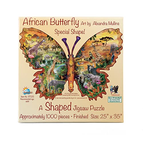 SunsOut Puzzle Forme 1000 pièces : Papillon Africain SunsOut Puzzle Forme 1000 pièces : Papillon Africain von SunsOut