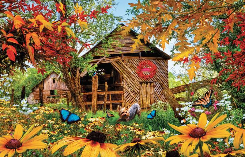 SunsOut Autumn Red and Gold 1000 Teile Puzzle Sunsout-30106 von SunsOut