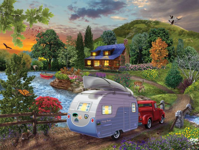 SunsOut Bigelow Illustrations - Campers Coming Home 1000 Teile Puzzle Sunsout-31517 von SunsOut