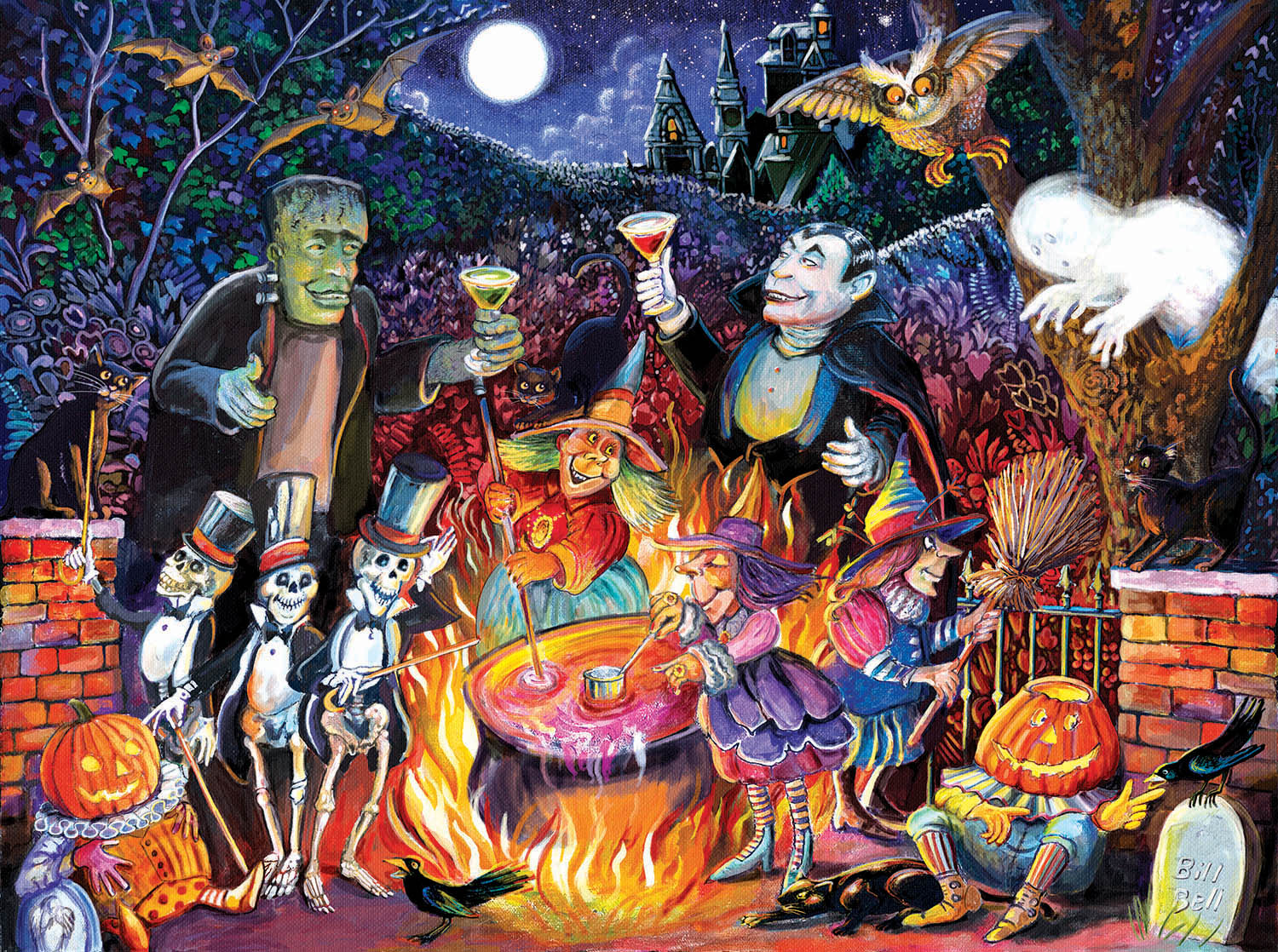 SunsOut Bill Bell - Monster Party Time 1000 Teile Puzzle Sunsout-21831 von SunsOut