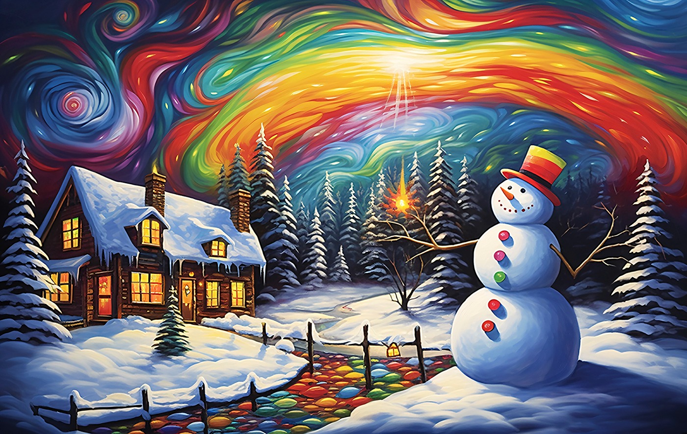SunsOut Bunte Weihnachten 550 Teile Puzzle Sunsout-61838 von SunsOut