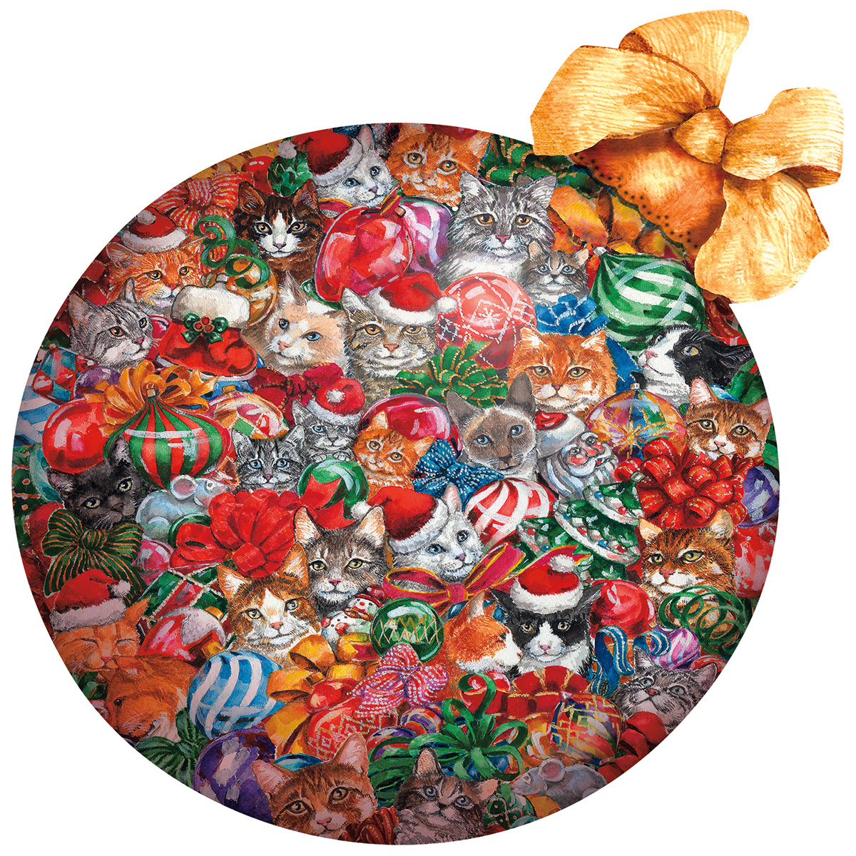 SunsOut Cat Christmas Ornament 750 Teile Puzzle Sunsout-98201 von SunsOut