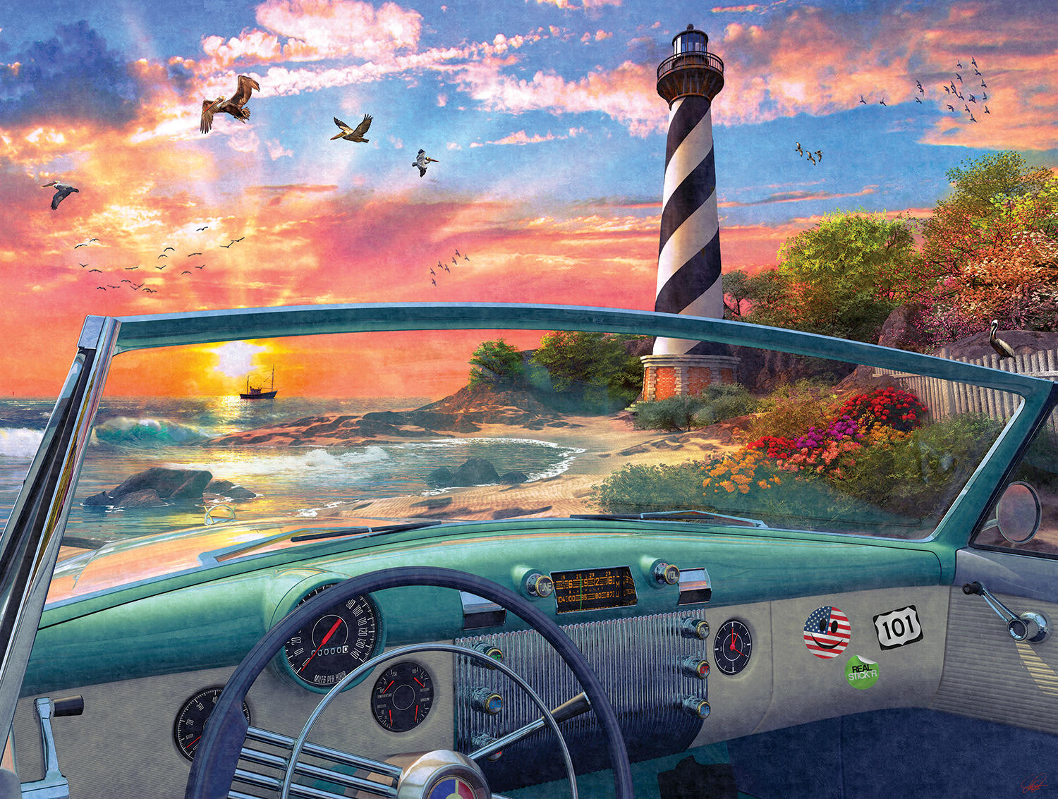 SunsOut Dominic Davison - Cape Hatteras Drive 500 Teile Puzzle Sunsout-50080 von SunsOut
