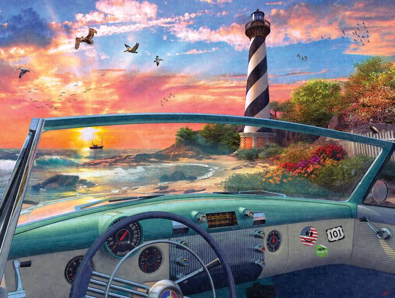 SunsOut Dominic Davison - Cape Hatteras Drive 500 Teile Puzzle Sunsout-50080 von SunsOut