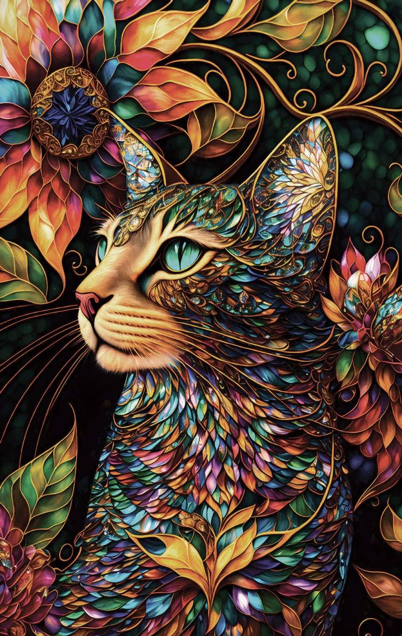 SunsOut Eine glückliche Katze 550 Teile Puzzle Sunsout-71336 von SunsOut