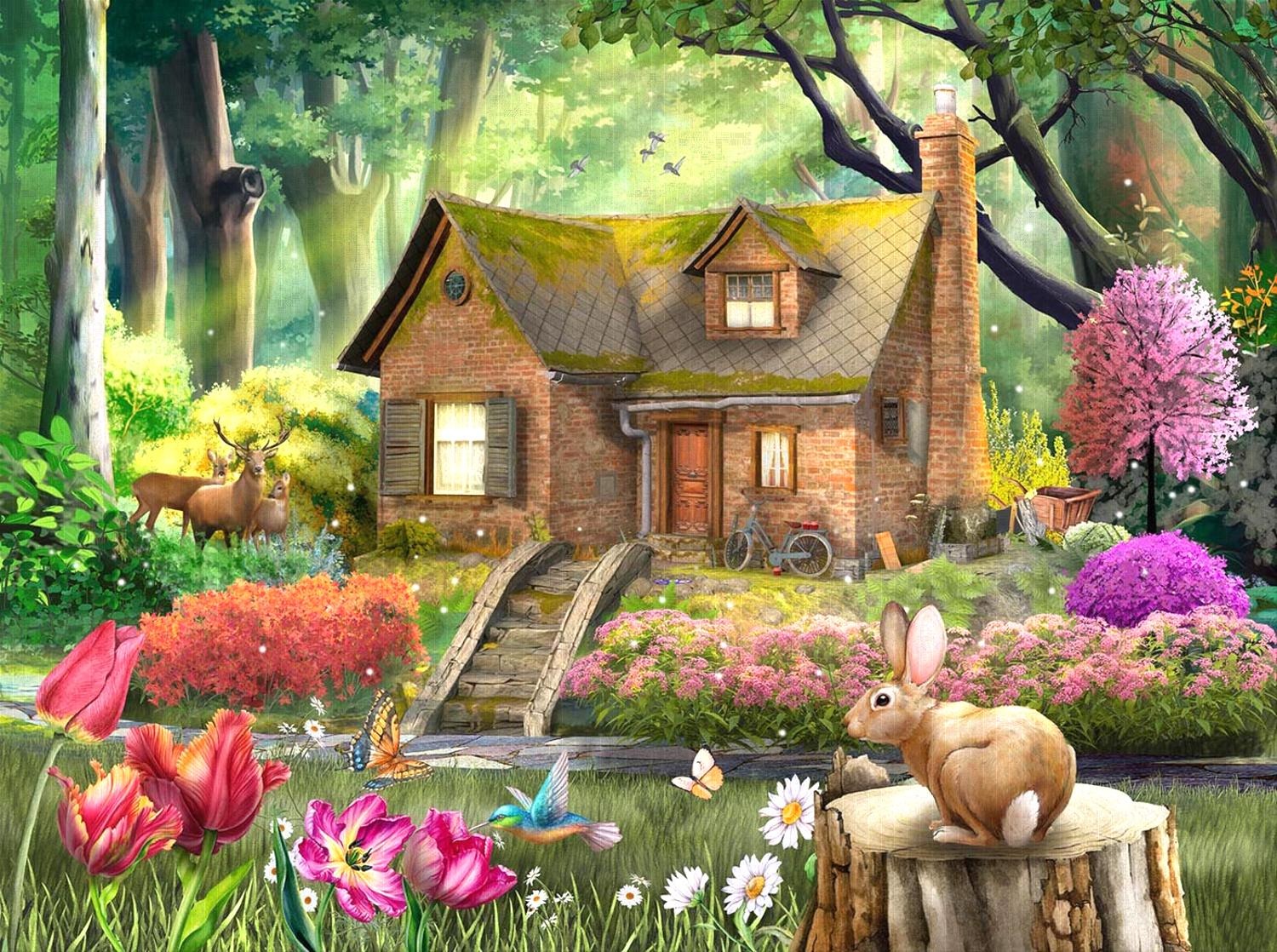SunsOut Entspannung in der Hütte 1000 Teile Puzzle Sunsout-23055 von SunsOut