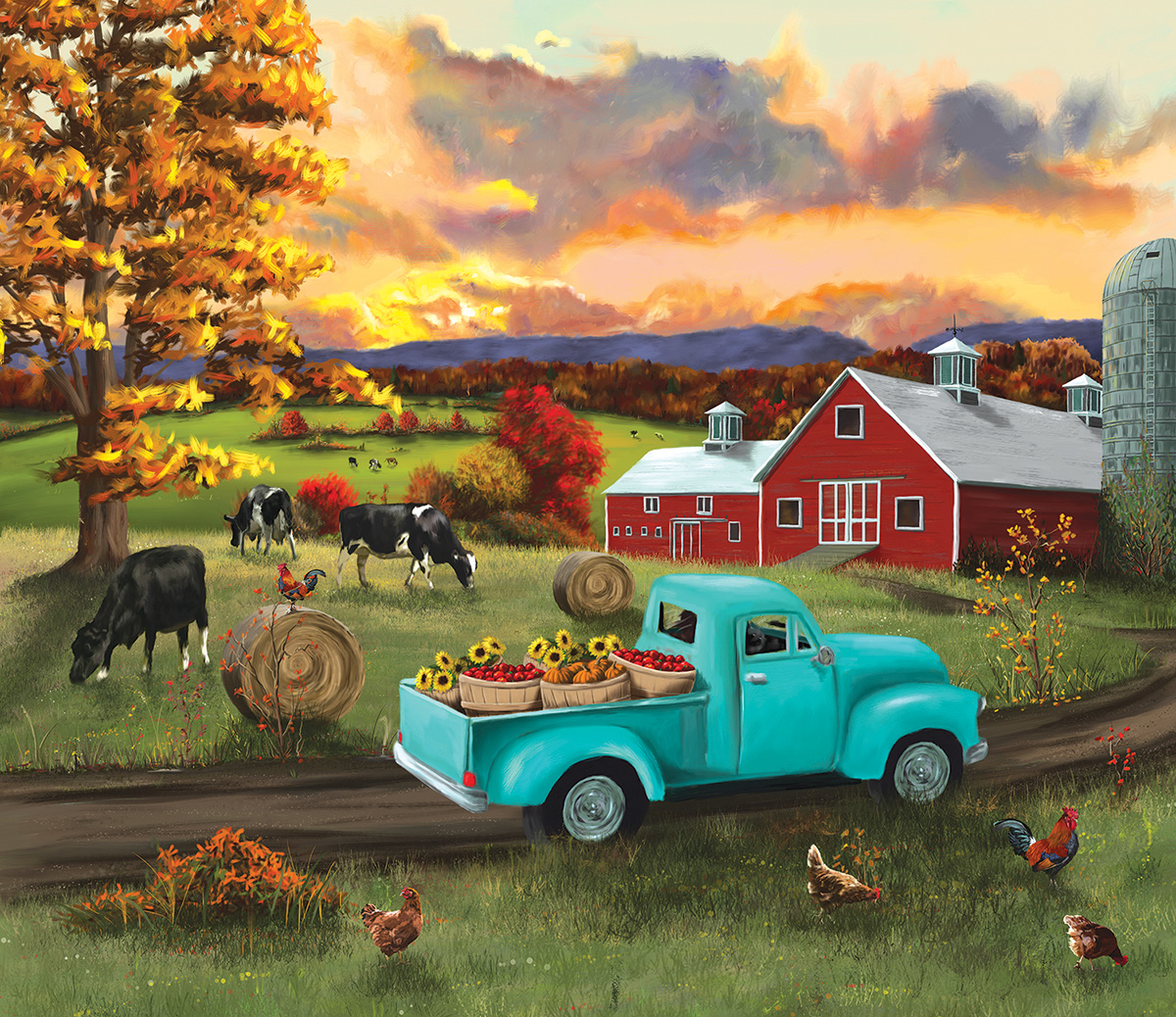 SunsOut Fall Sunset at the Barn 550 Teile Puzzle Sunsout-48226 SunsOut Fall Sunset at the Barn 550 Teile Puzzle Sunsout-48226 von SunsOut
