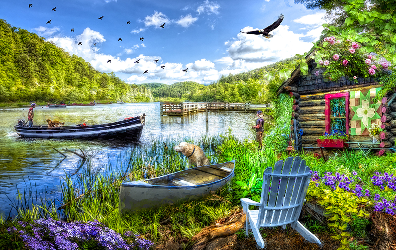 SunsOut Hütte am See 550 Teile Puzzle Sunsout-30159 SunsOut Hütte am See 550 Teile Puzzle Sunsout-30159 von SunsOut