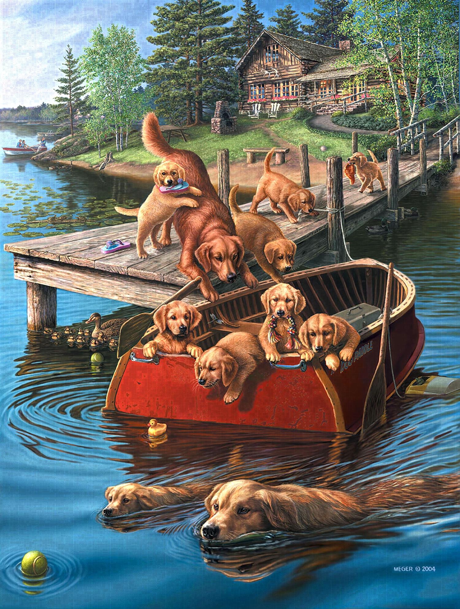 SunsOut Hunde-Paddel 300 Teile Puzzle Sunsout-28435 SunsOut Hunde-Paddel 300 Teile Puzzle Sunsout-28435 von SunsOut