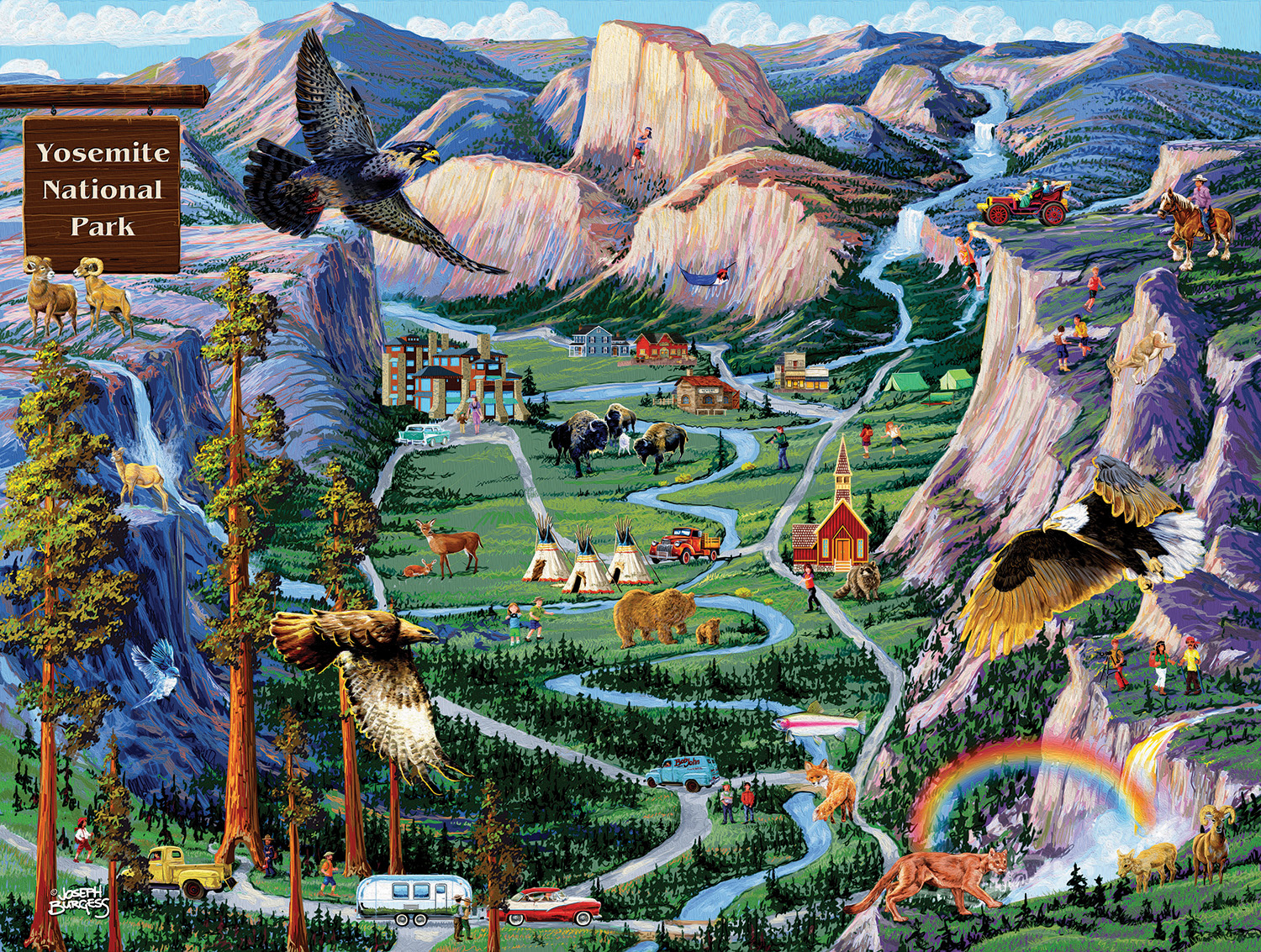 SunsOut Joseph Burgess - Yosemite Adventures 500 Teile Puzzle Sunsout-38890 SunsOut Joseph Burgess - Yosemite Adventures 500 Teile Puzzle Sunsout-38890 von SunsOut