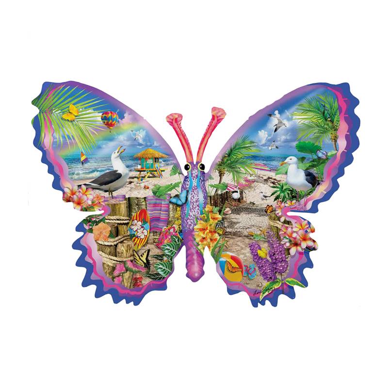 SunsOut Konturenpuzzle - Sommer Schmetterling 1000 Teile Puzzle Sunsout-95092 von SunsOut