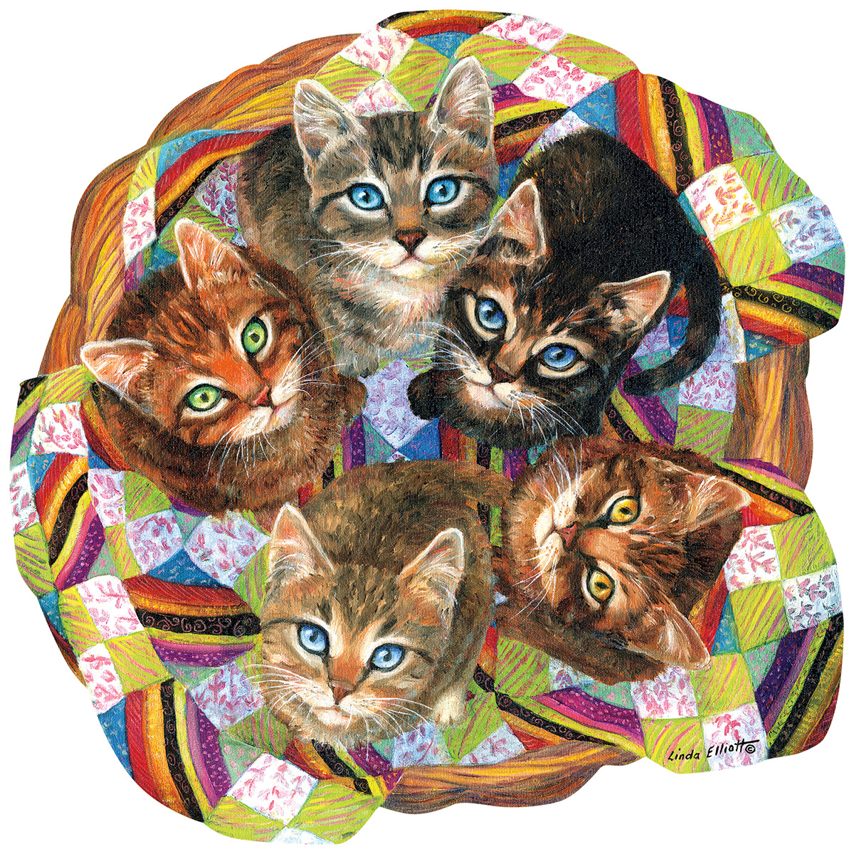 SunsOut Linda Elliot - Kitten Basket 750 Teile Puzzle Sunsout-95023 SunsOut Linda Elliot - Kitten Basket 750 Teile Puzzle Sunsout-95023 von SunsOut