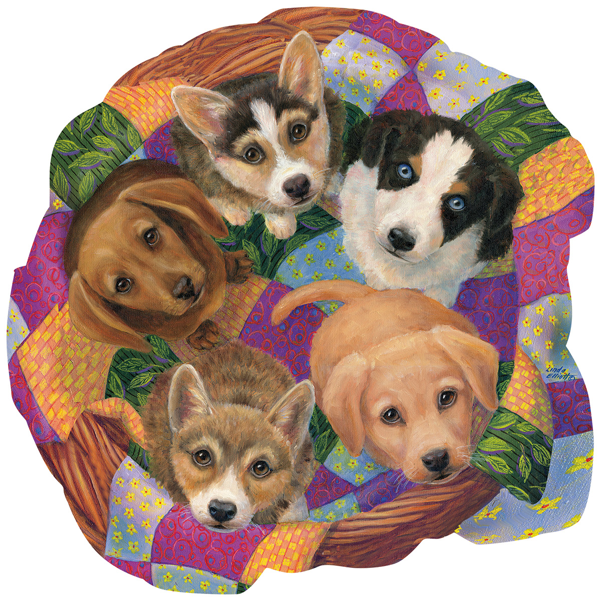 SunsOut Litter of Puppies 750 Teile Puzzle Sunsout-95007 von SunsOut