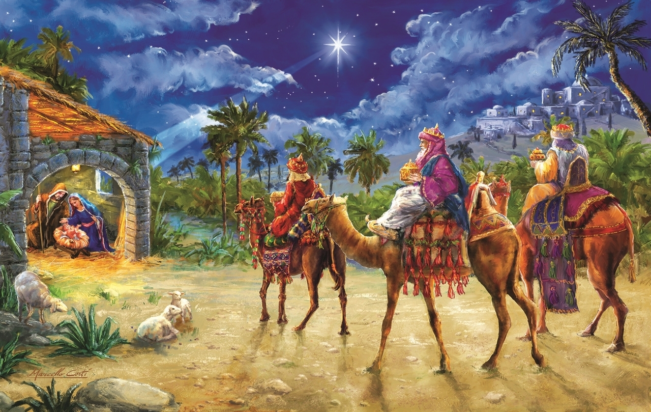SunsOut Marcello Corti - Journey of the Magi 550 Teile Puzzle Sunsout-60602 von SunsOut