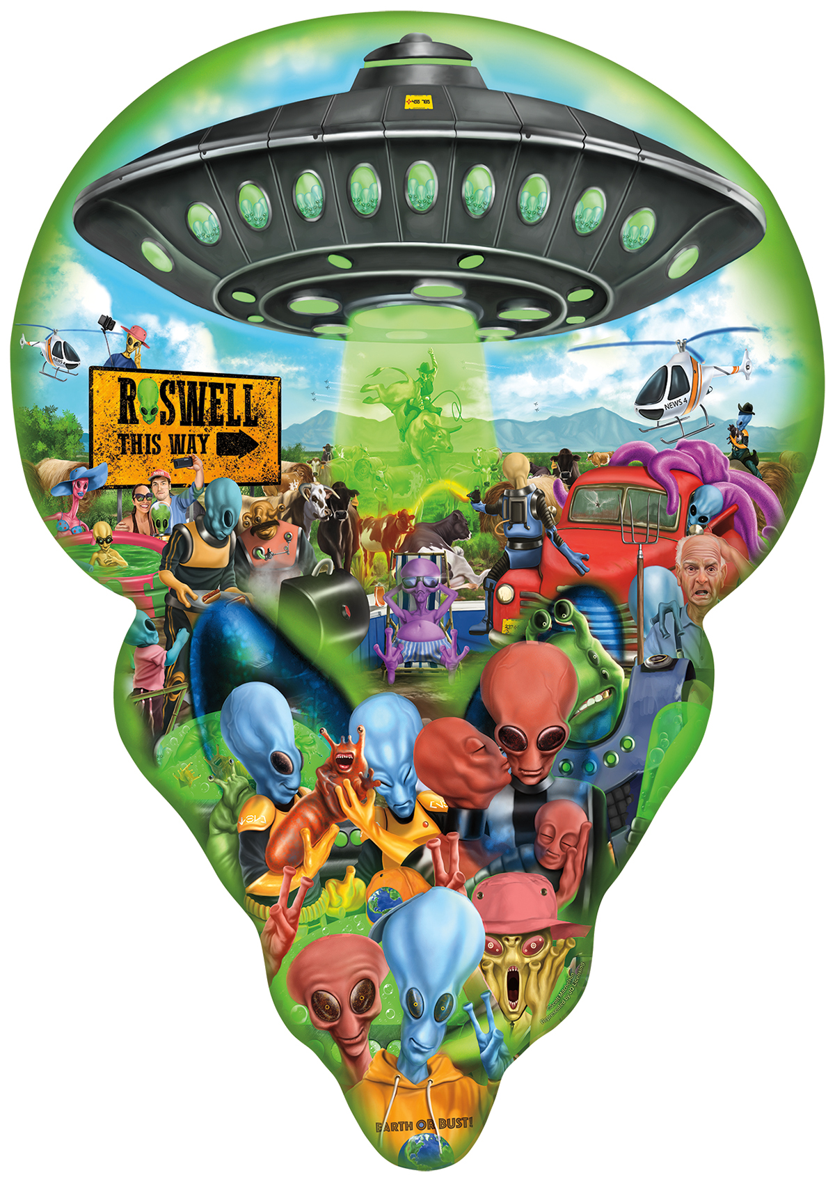 SunsOut Roswell This Way 750 Teile Puzzle Sunsout-95067 SunsOut Roswell This Way 750 Teile Puzzle Sunsout-95067 von SunsOut