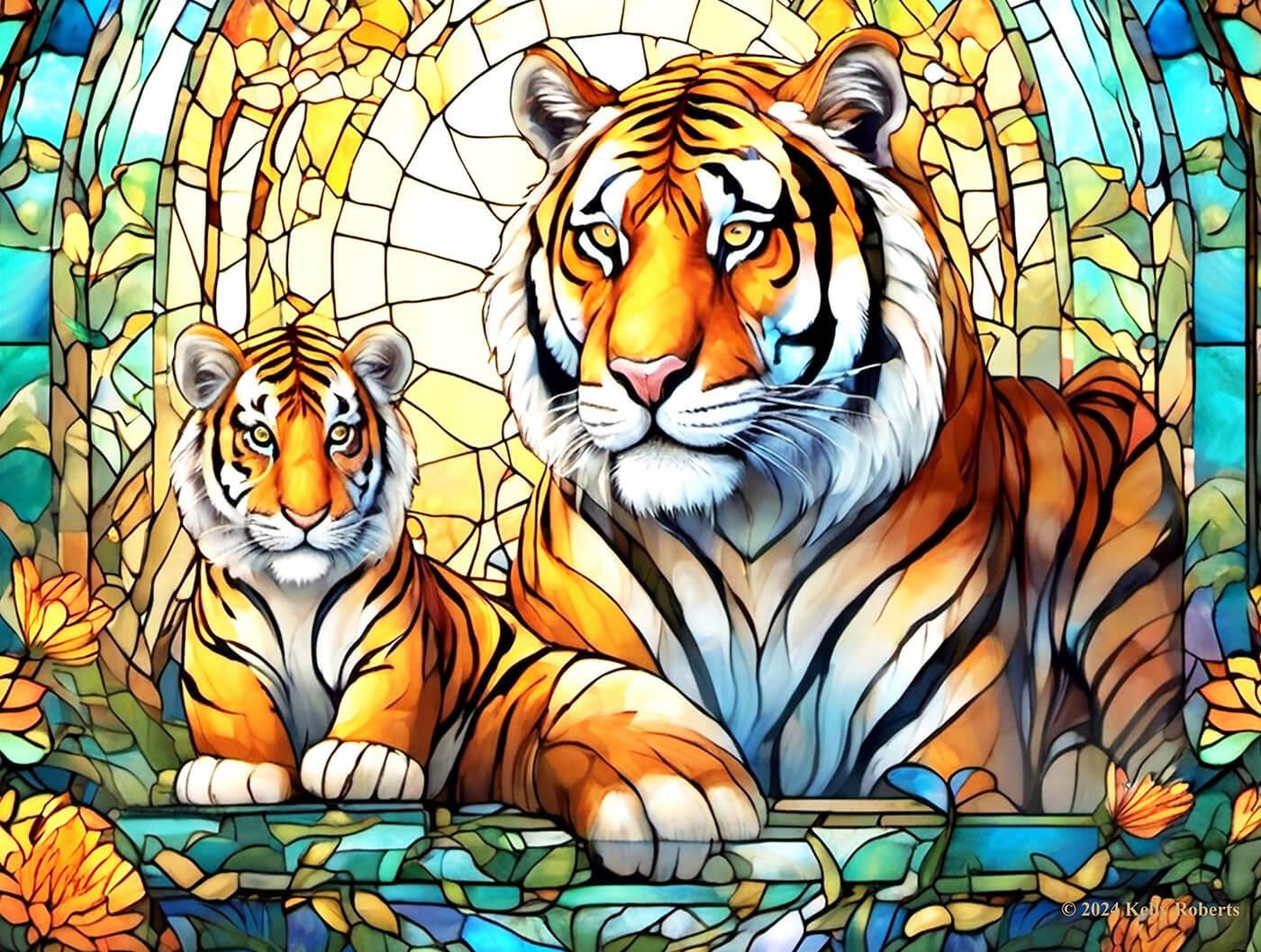SunsOut SG Zoo - Tiger 500 Teile Puzzle Sunsout-73308 von SunsOut