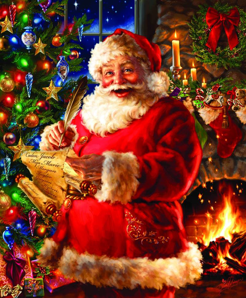 SunsOut Santa Überprüft die List 1000 Teile Puzzle Sunsout-57159 von SunsOut