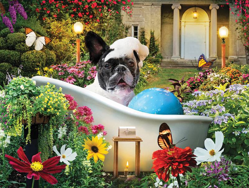 SunsOut Schaumbad im Garten 500 Teile Puzzle Sunsout-72009 von SunsOut