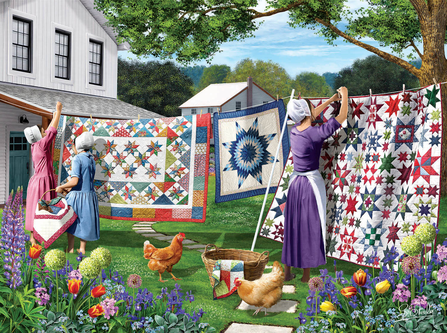 SunsOut Sharon Steele - Quilts in the Backyard 500 Teile Puzzle Sunsout-42077 SunsOut Sharon Steele - Quilts in the Backyard 500 Teile Puzzle Sunsout-42077 von SunsOut