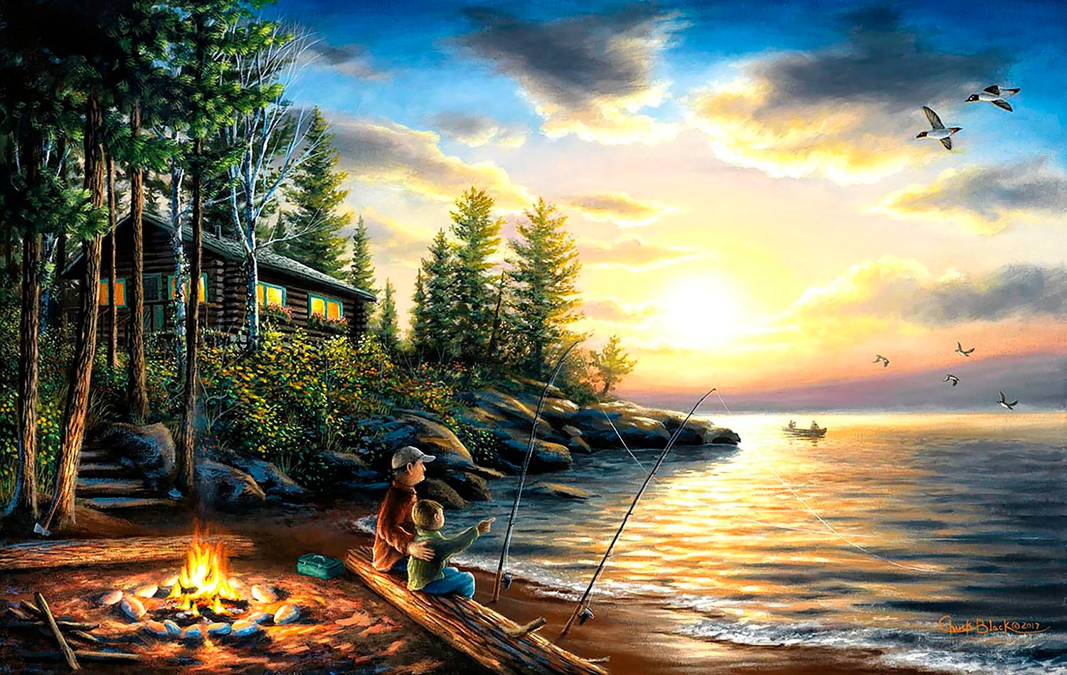 SunsOut Sommernächte 550 Teile Puzzle Sunsout-55027 von SunsOut