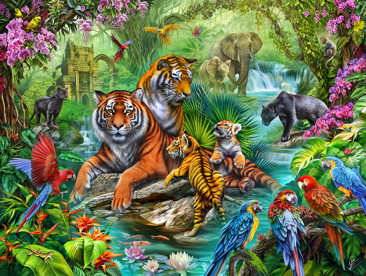 SunsOut Tigerdschungel 500 Teile Puzzle Sunsout-70806 SunsOut Tigerdschungel 500 Teile Puzzle Sunsout-70806 von SunsOut