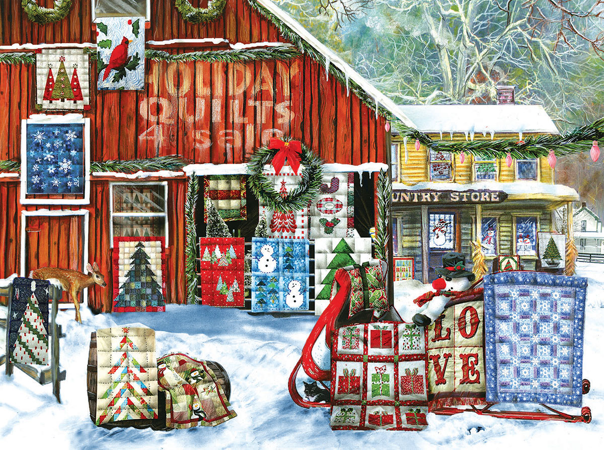 SunsOut Tom Wood - Holiday Quilts 1000 Teile Puzzle Sunsout-28735 von SunsOut