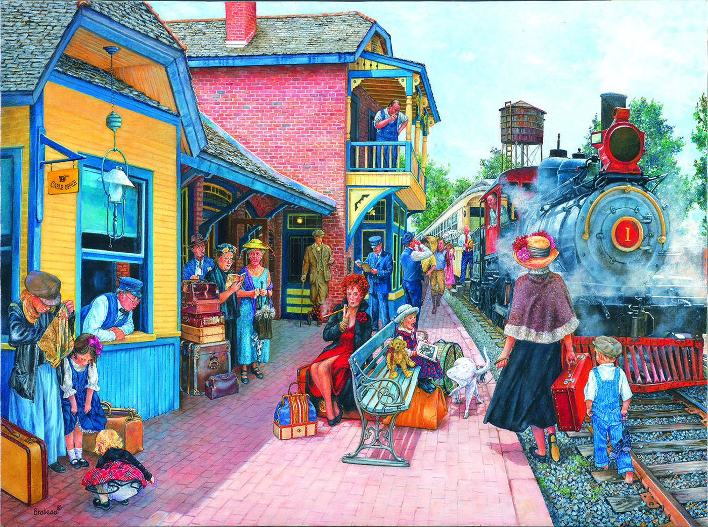 SunsOut Warten auf dem Bahnhof 1000 Teile Puzzle Sunsout-44257 von SunsOut